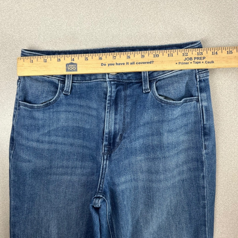 Old Navy Wow Flare Jeans Women 2 Blue High Rise Medium Wash Stretch Denim - Picture 8 of 12